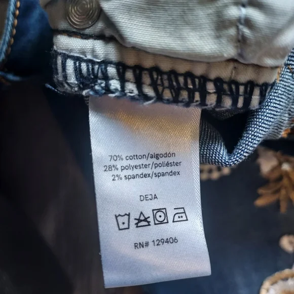 Venus Women's Floral And Pearl Embellished Skinny Jeans Size 16 - Picture 5 of 14